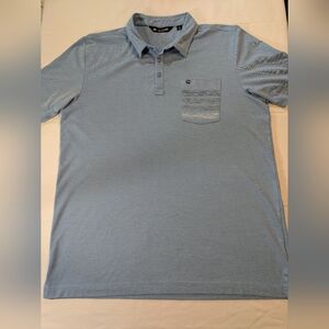 Travis Mathew Blue Polo Shirt Relaxed Fit